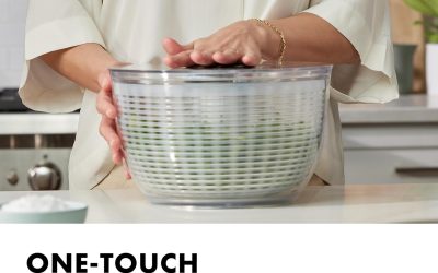 OXO Good Grips Large White Salad Spinner – 6.22 Qt. Capacity, Top-Rated Kitchen Greens Drying Tool